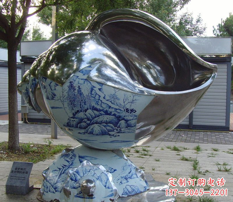 甘肃不锈钢海螺雕塑精致美观的艺术品