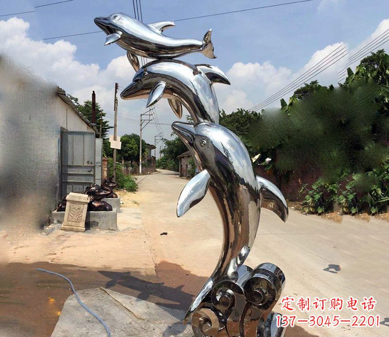 甘肃不锈钢海豚雕塑艺术的浪漫