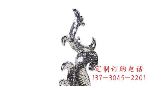 甘肃不锈钢海豚抽象雕塑精致的海洋之美