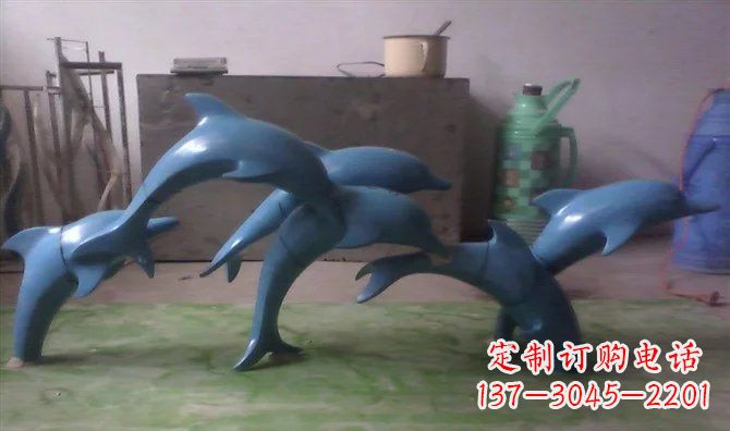 甘肃不锈钢海豚雕塑精致的艺术品