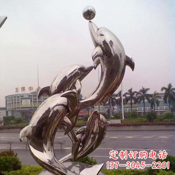 甘肃不锈钢海豚雕塑艺术之美