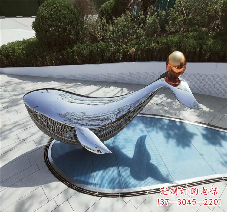 甘肃不锈钢海豚精美的雕塑作品