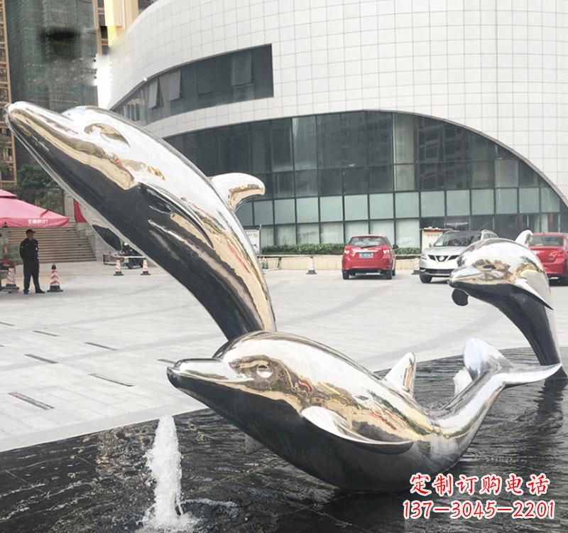 甘肃不锈钢海豚雕塑艺术与美的结合