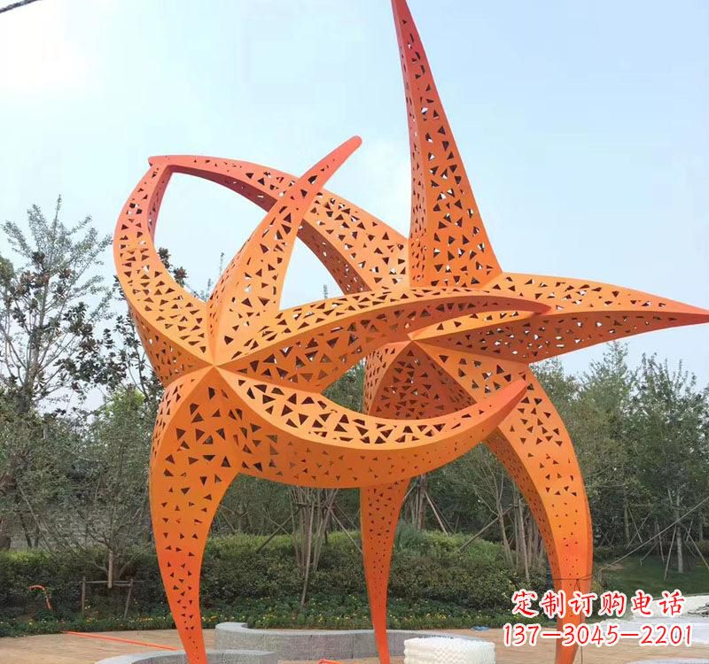 甘肃不锈钢海星海洋动物雕塑——美丽的海洋艺术