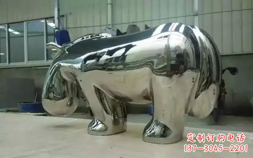 甘肃不锈钢河马雕塑美观耐用的艺术品