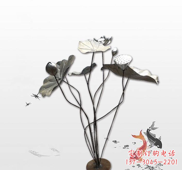 甘肃不锈钢荷叶雕塑艺术的精美结合