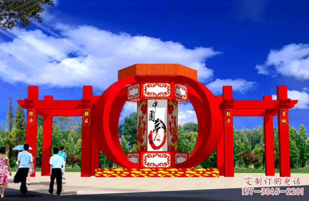 甘肃灯笼点亮城市景观
