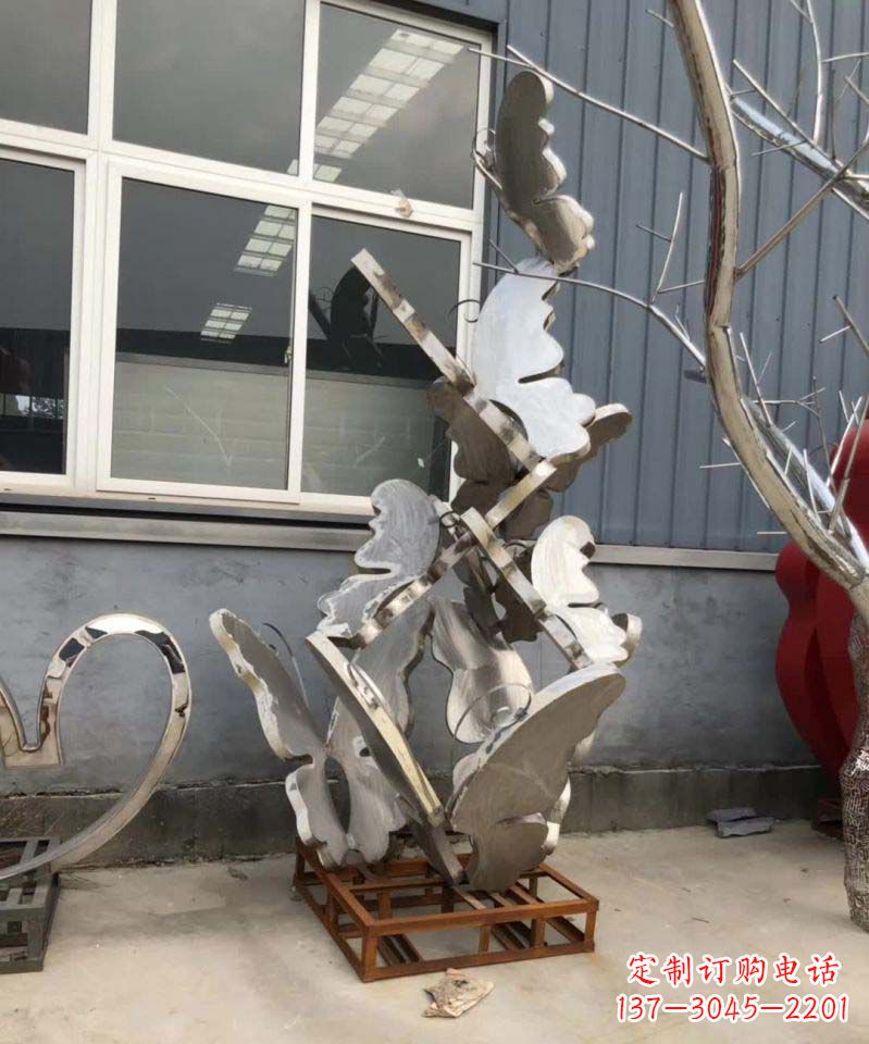 甘肃蝴蝶之舞不锈钢雕塑精美绝伦