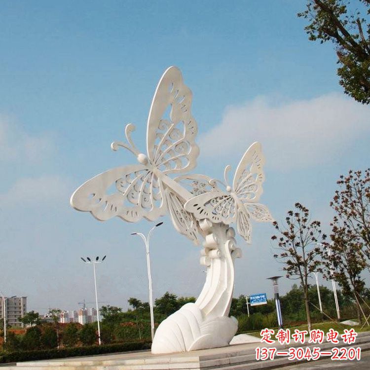 甘肃不锈钢蝴蝶雕塑——美丽传递自然之美