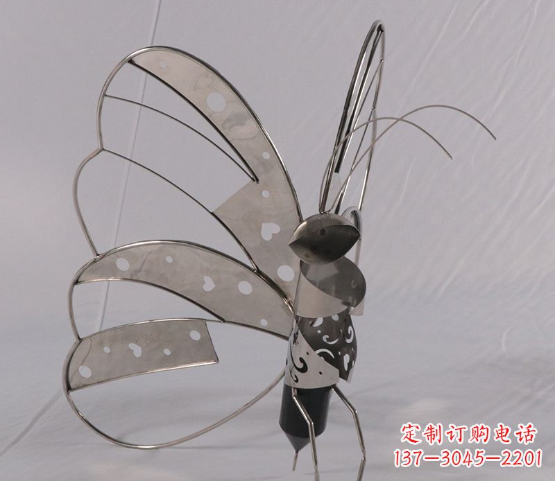 甘肃不锈钢蝴蝶雕塑精美的艺术品