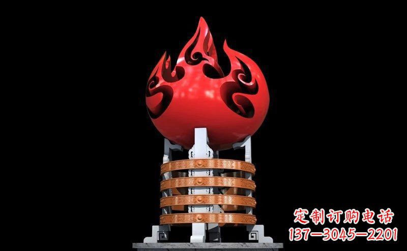 甘肃不锈钢火炬雕塑传承奋进精神