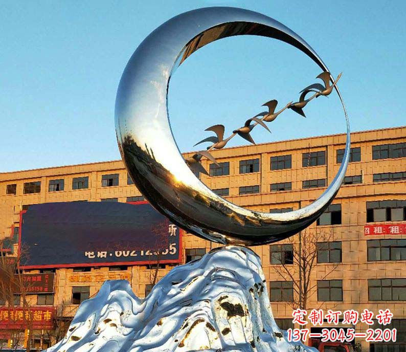 甘肃雁雕塑不锈钢的艺术精灵