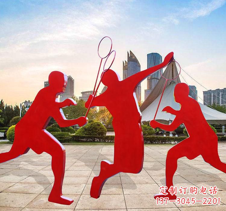 甘肃不锈钢羽毛球雕塑艺术与运动的完美结合