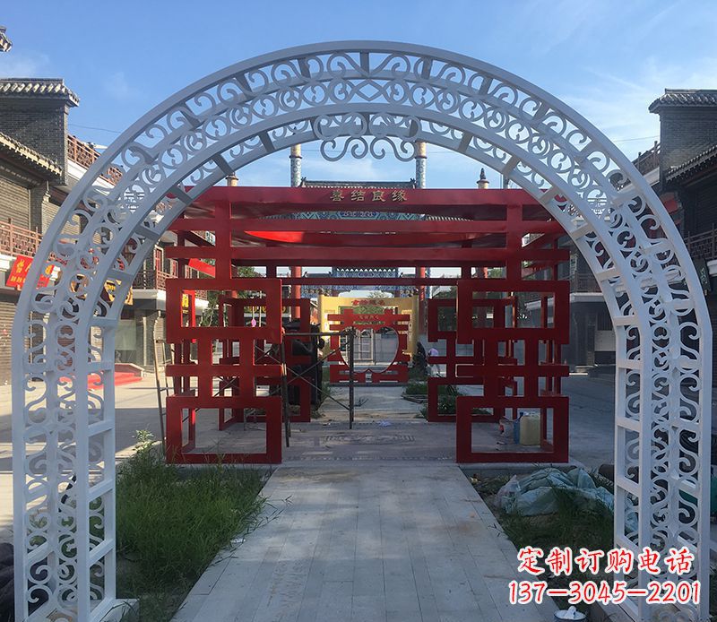 甘肃不锈钢拱门雕塑——精美绝伦
