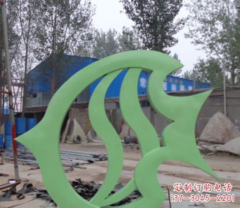 甘肃不锈钢剪纸鲤鱼雕塑——传承传统艺术