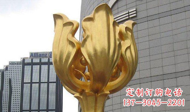甘肃不锈钢紫荆花雕塑传承中国文化
