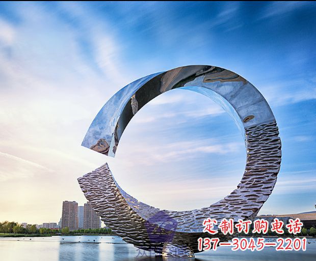 甘肃环绕世界的不锈钢景观雕塑