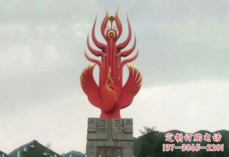 甘肃凤凰雕塑美丽传奇的象征