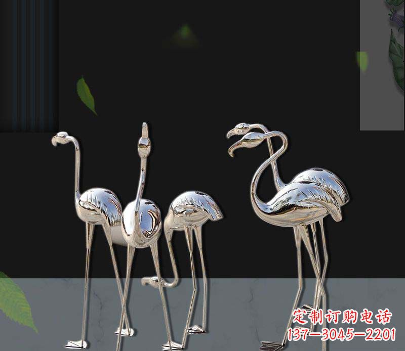 甘肃非凡之美不锈钢火烈鸟雕塑