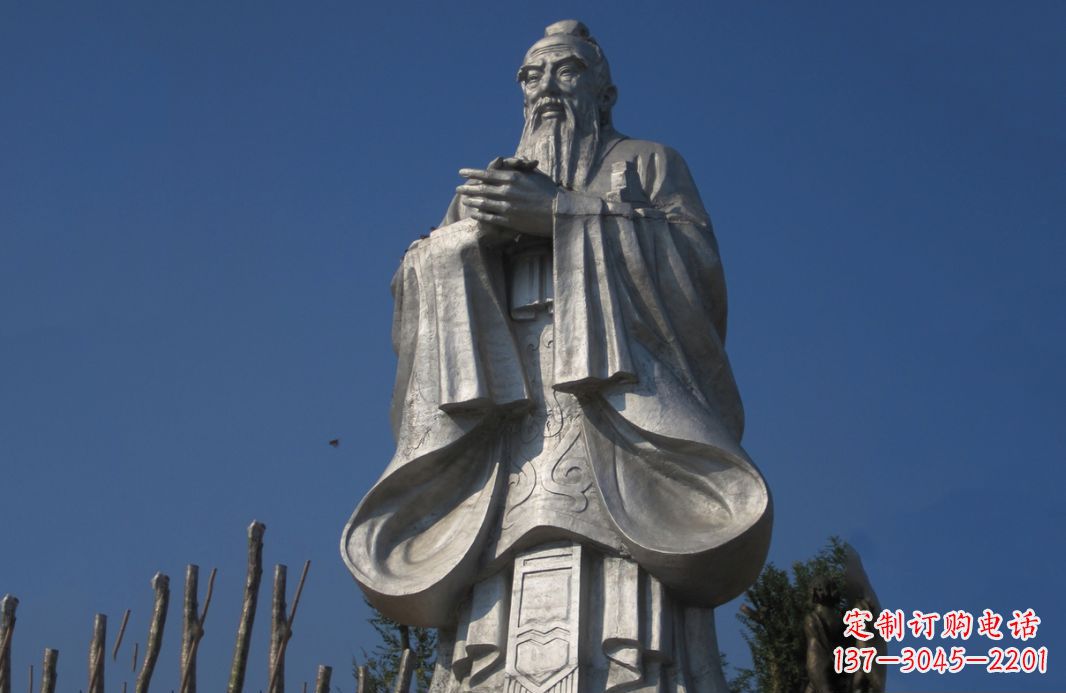 甘肃不锈钢孔子人物雕塑——传承中华文化的精神象征