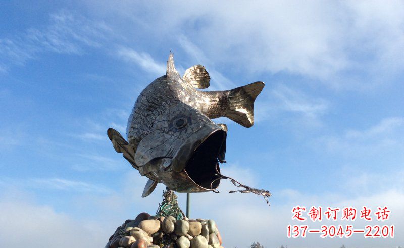 甘肃不锈钢鲤鱼雕塑传承中国传统文化