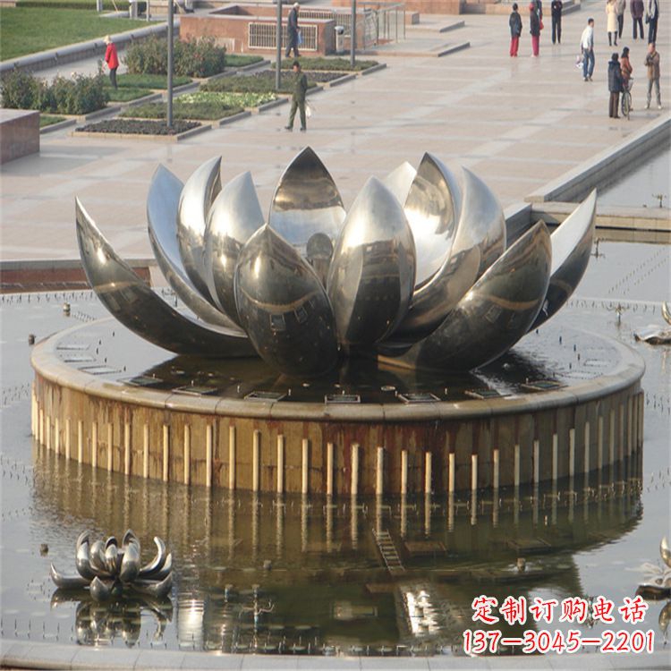 甘肃不锈钢莲花喷泉——艺术与美的完美结合