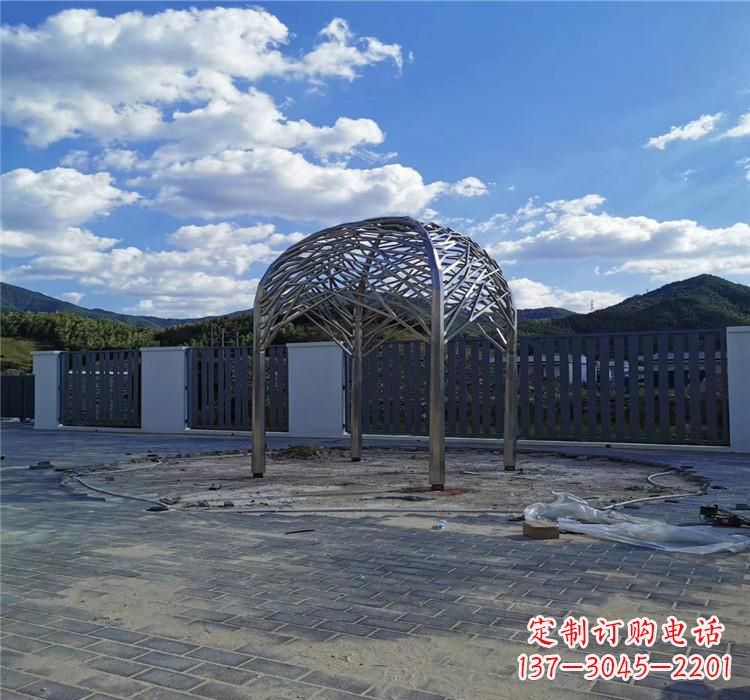 甘肃不锈钢凉亭雕塑美丽的艺术之作