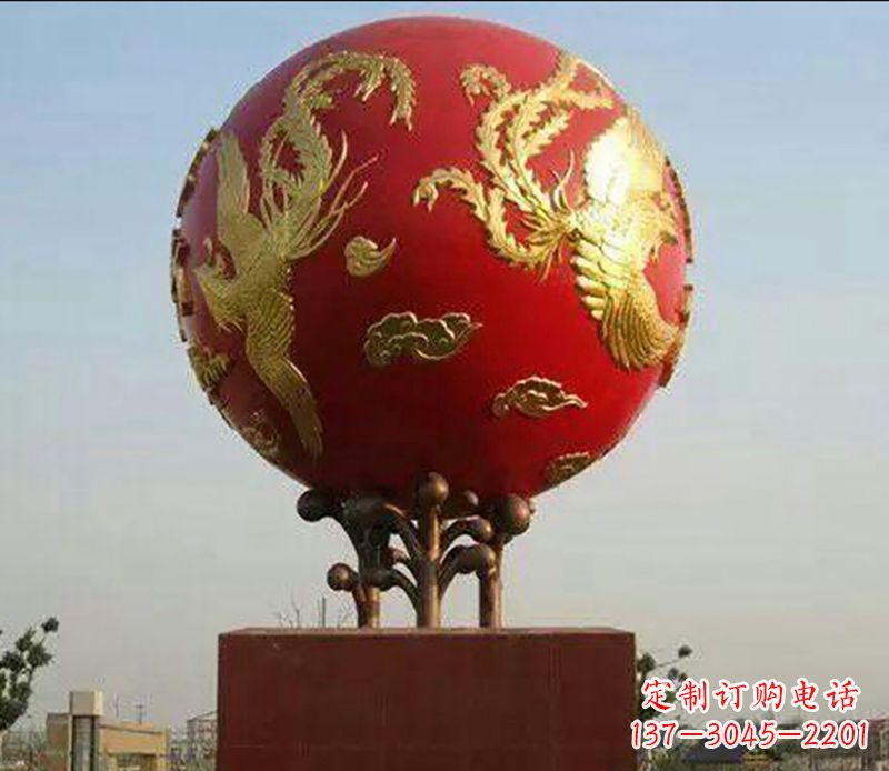 甘肃不锈钢龙凤呈祥雕塑传统艺术的精美体现