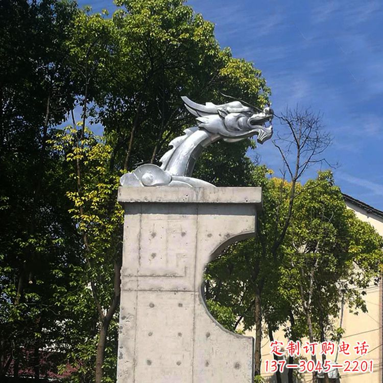 甘肃不锈钢龙雕塑——传承中华文化精髓