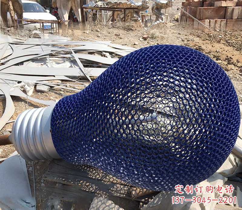 甘肃不锈钢镂空灯泡雕塑精美灯光装置