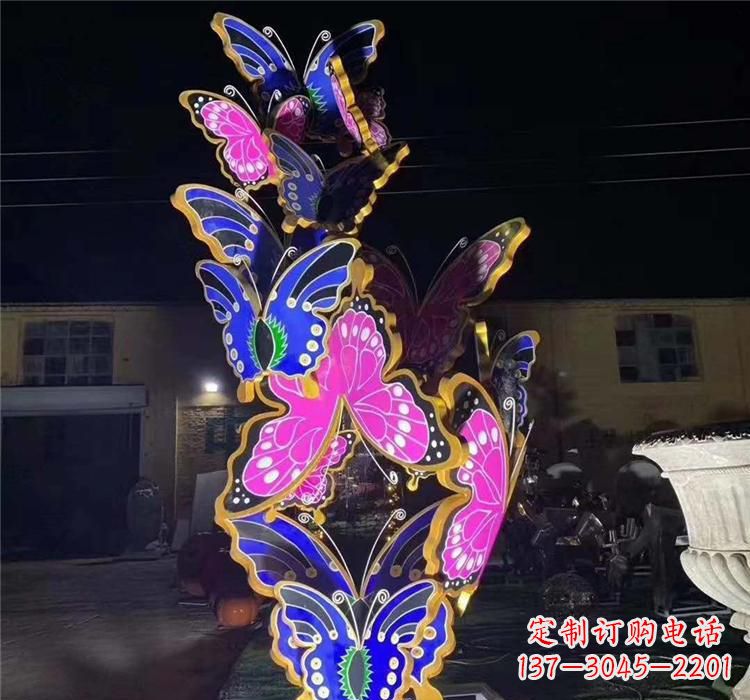 甘肃不锈钢镂空蝴蝶雕塑——自由自在的艺术风景