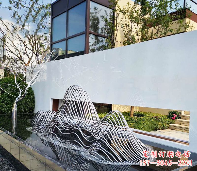 甘肃不锈钢镂空假山雕塑精美外形,细腻工艺