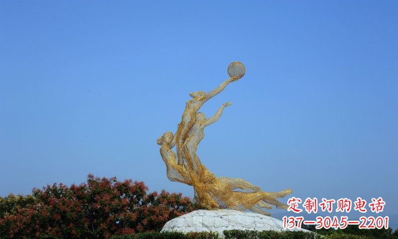 甘肃精致的不锈钢女排雕塑