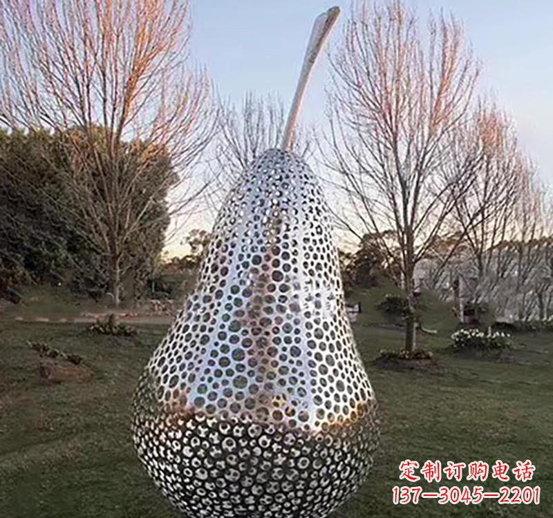 甘肃不锈钢镂空水果雕塑精美绝伦