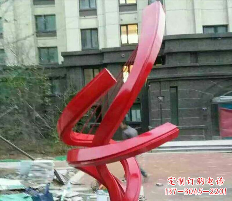 甘肃不锈钢螺旋飘带雕塑