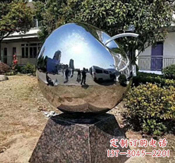 甘肃不锈钢蚂蚁滚苹果雕塑艺术与科技的完美结合