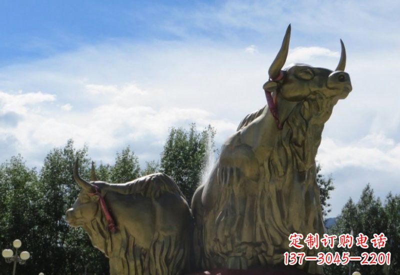甘肃不锈钢牦牛雕塑一种传统文化的精美传承