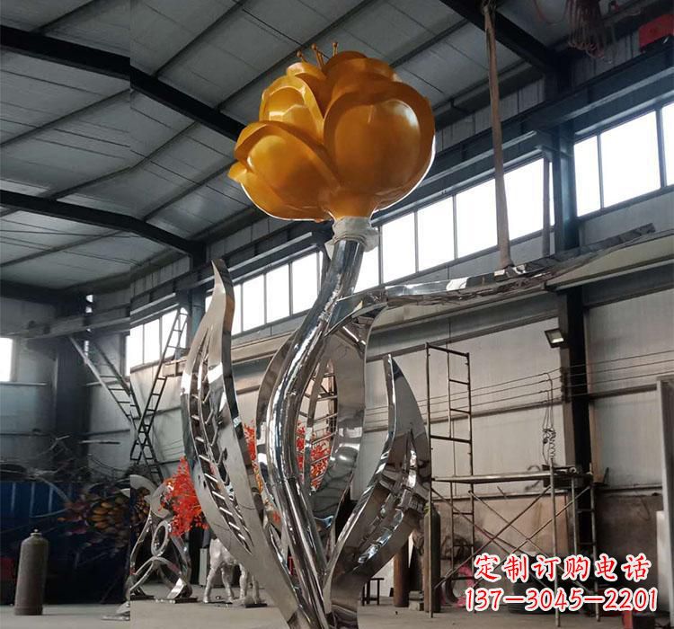 甘肃不锈钢玫瑰花雕塑一款非凡的艺术品