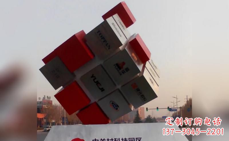 甘肃不锈钢魔方雕塑艺术精灵的精彩表现