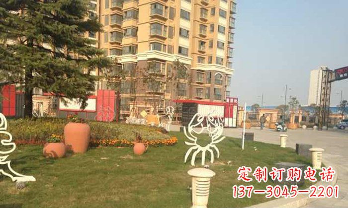 甘肃不锈钢螃蟹雕塑精致美观的艺术之作