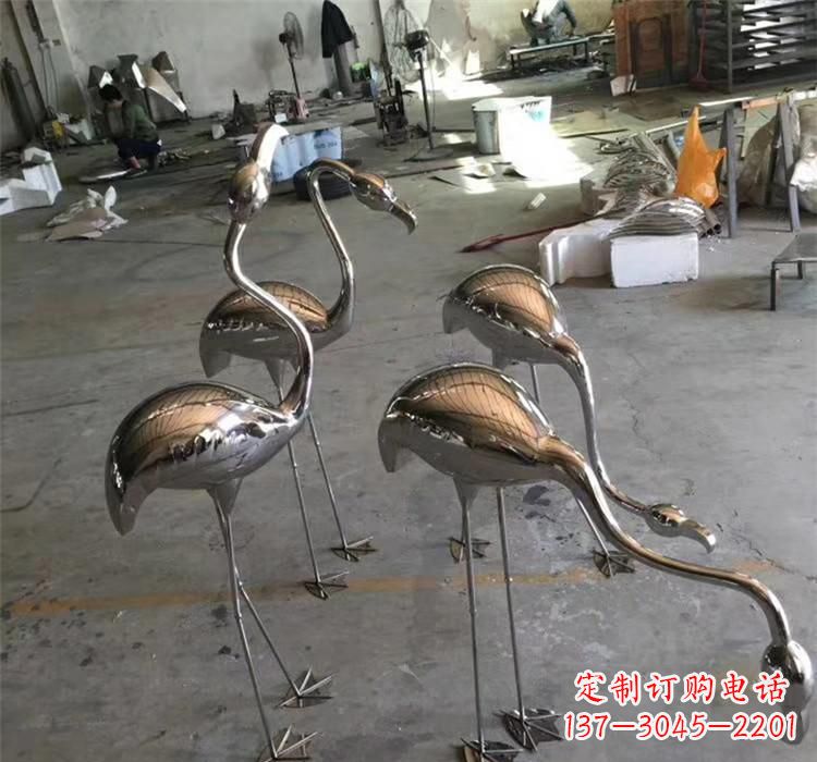 甘肃不锈钢火烈鸟雕塑给家园带来灿烂的光芒