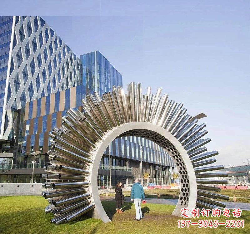 甘肃不锈钢拱门雕塑高雅典雅的艺术