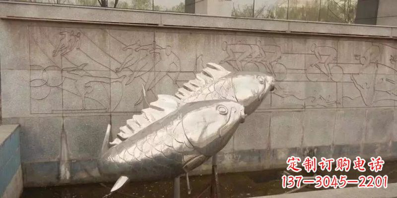 甘肃不锈钢鲤鱼雕塑精美的艺术品