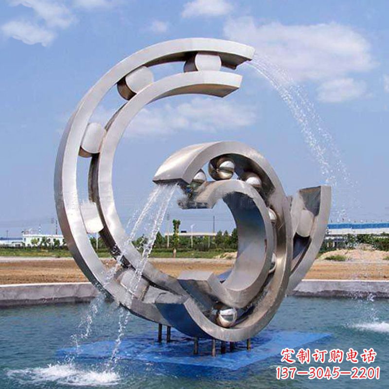 甘肃不锈钢喷水雕塑点缀园林水景的美