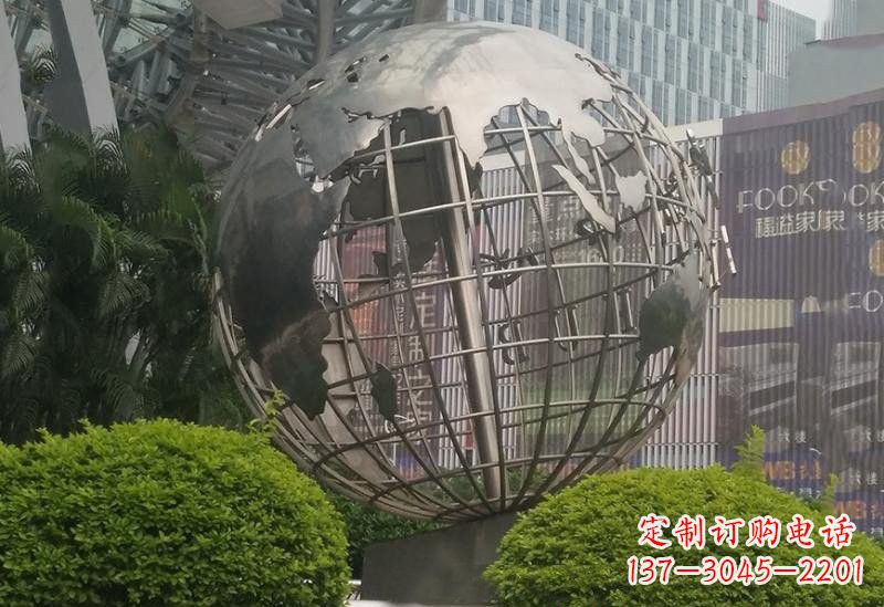 甘肃不锈钢地球仪雕塑一个精美的艺术品