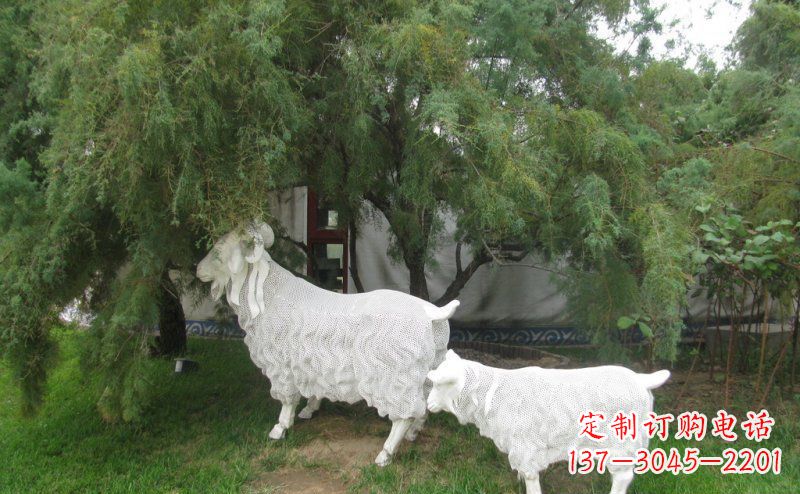 甘肃不锈钢山羊雕塑静谧中的动态美