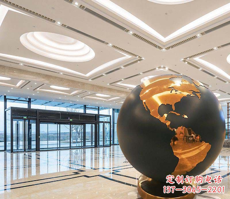 甘肃不锈钢地球仪雕塑精美绝伦
