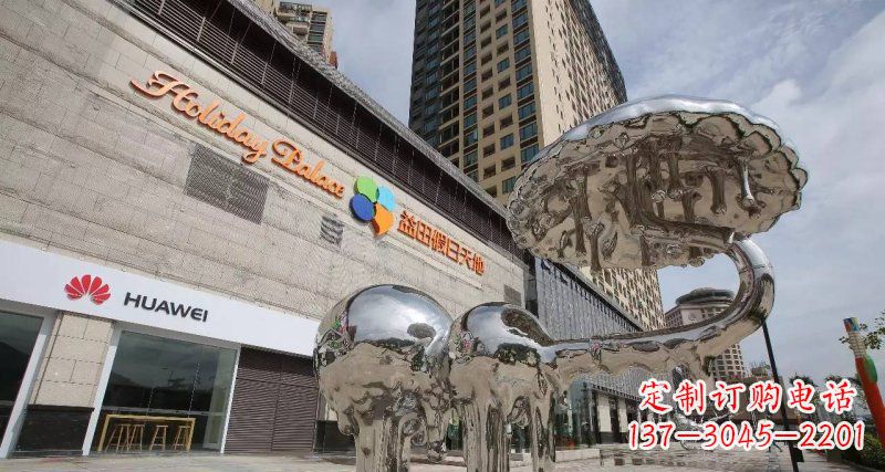 甘肃不锈钢门前的大象雕塑