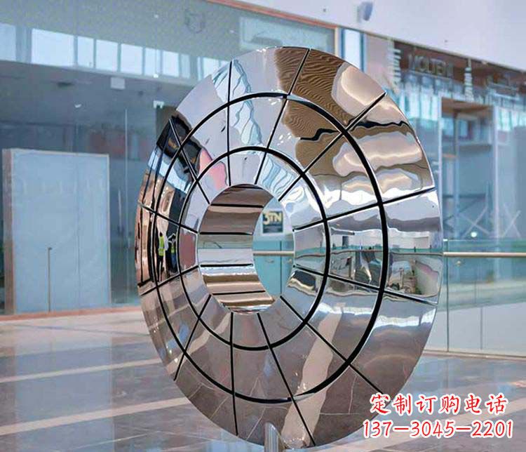 甘肃不锈钢圆环雕塑——精美的艺术精品