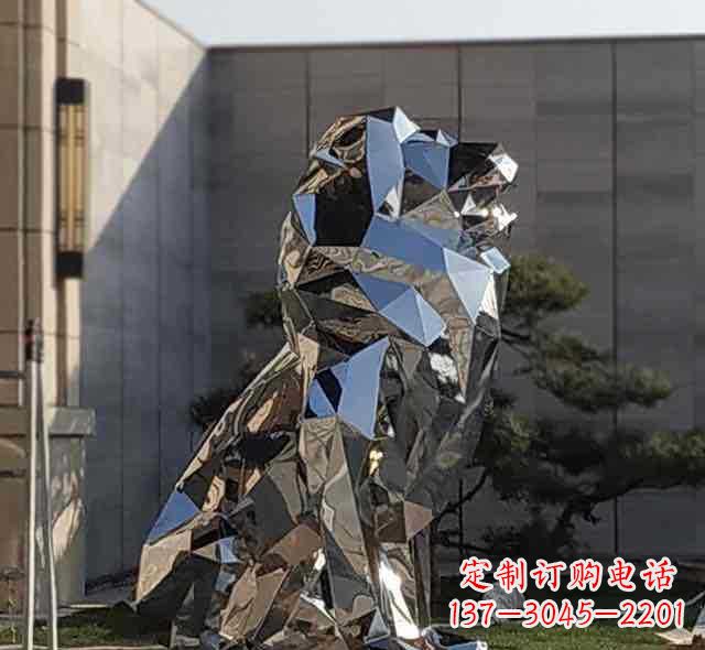 甘肃不锈钢狮子雕塑象征力量与美丽